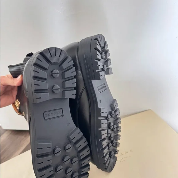 Sézane Black Leather Boots